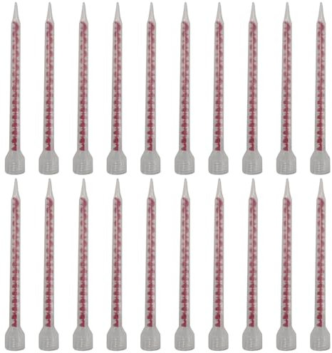 20Pcs Sealant Tile Grout Statics Mixing Nozzles Epoxy Resin Adhesives Grouting Mixer Tube Nozzle for Injections Cartridges