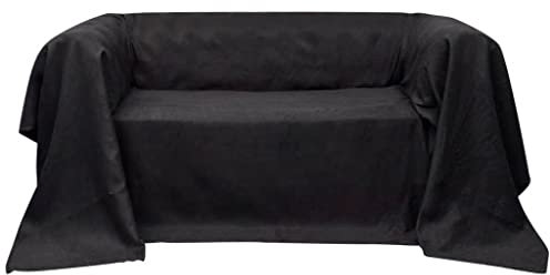 Xichuzi Sofahusse aus Microsuede Anthrazit 210x280 cm, Sofa Überzug, Sofabezug, Sofa Cover, Sofa Überwurfdecke, Sofaüberwurf, Couchbezug, Sofaschoner