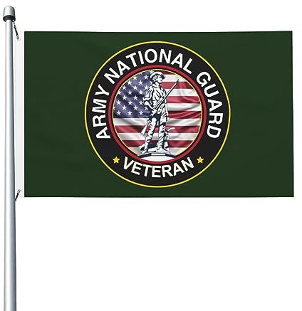 Colorido Bandera de jardín Veteranos de la Guardia Civil del Ejército de los Estados Unidos Resistente al viento Banderas para eventos 90x150 cm para jardín,Decoración interior,eventos