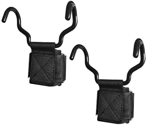 Ganci per Sollevamento Pesi, 1/2 Pezzi Gancio da Palestra per Fitness, Gancio Cinghie da Polso per Stacchi da Terra, Powerlifting, Trazioni, Sollevamenti, Scrollate di Spalle
