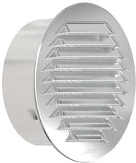 Plikc - Griglia aerazione tonda con rete - MADE IN ITALY (Alluminio - foro 100)