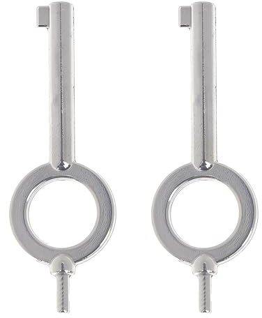 Mucee Paquete de 2 llaves universales de acero inoxidable para esposas, se adapta a puños de doble bloqueo de policía, llavero EDC para fuerzas del orden y equipo de seguridad, plata, General