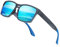 Face Shadow Sonnenbrille Herren Polarisiert Pilotenbrille Eckig Fliegerbrille UV400 Schutz Sunglasses Men Women Modern Retro