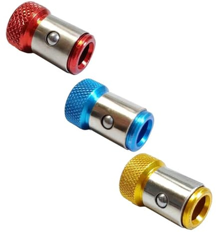 JISADER 3 Stück Schraubenring Universal Bithalter Magnetischer Schraubenhalter Aufsatz für Akkuschrauber Verhindert Abrutschen der Schraube für Profis