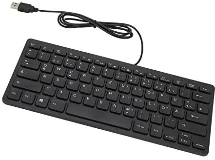Dilwe Tastatur, Ultradünnes, Kabelgebundenes, Kompaktes Design mit 78 Tasten, Stumm und Ergonomisch für Desktop- und Laptop-Nutzung (Deutsch)