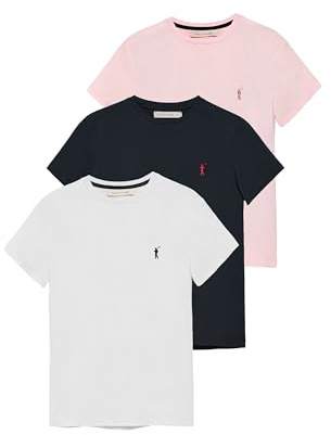 Polo Club Confezione da 3 Maglietta Manica Corta Donna 100% Cotone - Estate
