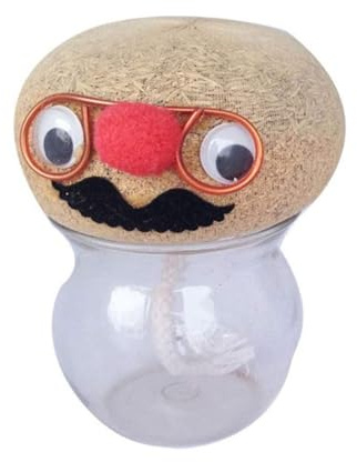 Mini macetero de cabeza, maceta de vidrio, juguete para el crecimiento del cabello, decoración de escritorio, aprendizaje de bricolaje, planta pequeña en maceta, decoración de interiores, regalo,