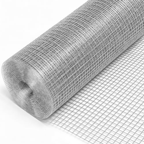 Drahtgitter Feinmaschig, 100 cm x 10 m Wühlmausgitter für Hochbeet, Maschendraht Rolle Verzinkt, Maschenweite 6 mm, Drahtgeflecht als Hasendraht Volierendraht kaninchendraht Hühnerdraht hasengitter