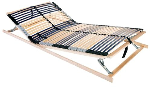 Mhdvray Massivholz-Bettrahmen 100 x 190 cm in Braun aus Buche Modernes Design Robuste Konstruktion für Jugendzimmer Gästezimmer und Home Office