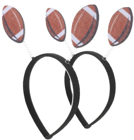 GETAJGHSD 2 Stück pack Wm Party Deko American Football Stirnbänder aus Filz und Abs mit Sicherem Sitz Festliche Wm Feier Deko Haarbänder für Partys und Sportevents