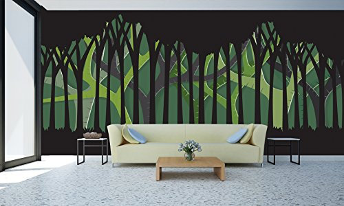Papier peint mural en vinyle et papier peint Motif Comic Nature 100x70cm