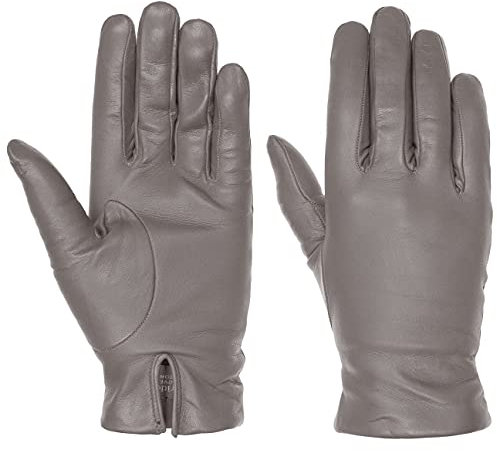 Caridei Classic Fingerhandschuhe Nappaleder Made in Italy Damen Herbst Winter grau 8 1/2 HS