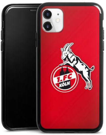 Silikon Hülle kompatibel mit Apple iPhone 11 Case schwarz Handyhülle 1. FC Köln Offizielles Lizenzprodukt EffZeh