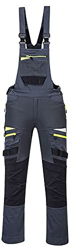 Portwest DX4 Work Bib and Brace, Size: L, Colour: Metal Grey, DX441MGRL