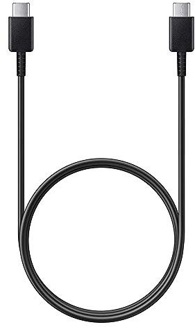 Câble Original EP-DG977BBE USB-C à USB-C pour Note 10, S10, S10+, S10e, S9, S9+, A8, Note 8, Note 9, A20/e, A50, A505F/DS (Câble Type C, Noir)