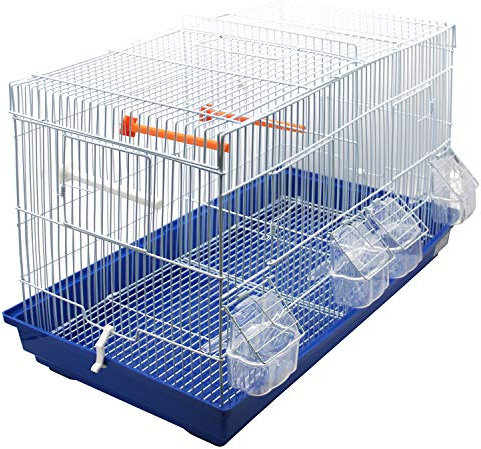 BPS Jaula Pájaros Metal con Comedero Bebedero Saltador Jaula Materia Metal Color envia al Azar 57x30x37 cm BPS-1242