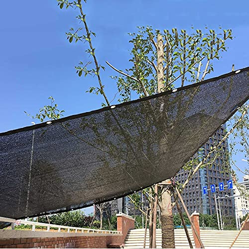 KOOEIN Voile D'ombrage,Filet D'ombrage pour Serre,Tissu D'ombrage Noir,Rideau De Protection Solaire Extérieur,auvent D'ombrage avec Œillet,Filet en Tissu,Isolation Thermique,3.5x4m/11.5x13.1ft