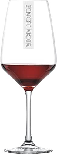 Miriquidi Pinot Noir Rotweingläser 12er Set mit Gravur 'Pinot Noir' | 497ml Schott Rotweinglas | Spülmaschinenfest | CoolGlas 12 Stück