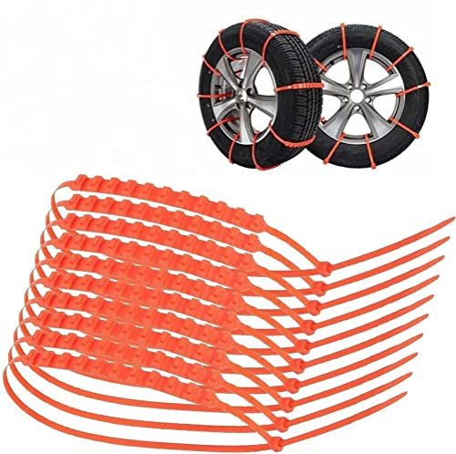 BSTCAR 10 Stück Universal Schneeketten Auto, Anti Rutsch Reifenketten Anti Rutsch Ketten Schlamm Ketten Schnee Reifenketten