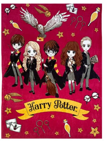 Harry Potter Decke, Hogwarts Filmfiguren Design, Kuscheldecke Schlafsofa Decke, Warmes Weiches Fleecedecke, Hogwarts Geschenk, 120 x 160 cm