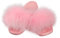 BININBOX Pantofole di Pelliccia di Volpe da Donna Estate Colorata Piuma Punta Aperta Sandali Slip-on (Rosa, Numeric_41)