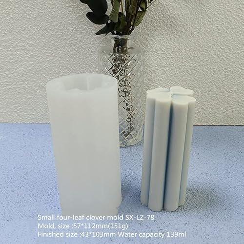 Kerzenform Silikon geometrische Form, Kleeblatt Form, Kerzen Silikonform, DIY Körper Statue Kerze Dekor Kunst Handwerk, Gussform Kerzengießen Seifen Form Wachs Gießform