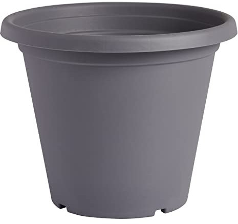 Clever Pots Kunststoff-Pflanztopf, 30cm Außen- oder Innentopf mit Entwässerungslöchern, leichtes und wetterfestes Pflanzgefäß für Blumen und Pflanzen, ideal für Garten, Terrasse & Veranda, Holzkohle
