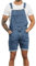 Salopette Corti Uomo Jeans Stretti Salopette Ragazzo Vintage Moda Skinny Pantaloni Corti Uomo Denim Jumpsuit Uomini Estivo Pantaloncini Uomo Jeans Salopette Uomo Jeans Corta Romper Tuta Tutine