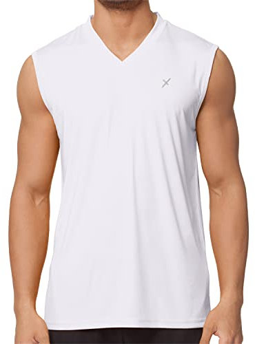 CFLEX Herren Sport Shirt Fitness Muscle-Shirt Sportswear Collection - Weiß L