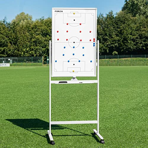 FORZA 90 cm x 60 cm Taktiktafel auf Rädern | Magnetische Markierungen, Whiteboard Marker & Radiergummi