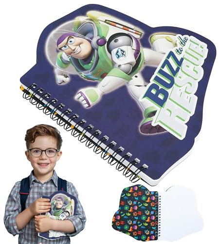 Toy Story A5-Notizbuch mit Spiralbindung für Kinder, süßes Briefpapier, Schreibblock, Geburtstagsgeschenk für Kinder ab 3 Jahren (Toy Story Buzz Lightyear)