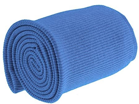 Bündchen Strickbündchen 16x80cm Bündchenstoff Baumwolle elastisch gerippt, Farbwahl, Farbe:himmelblau