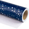 Holijolly Wrapping Paper Roll.Mini Roll.43.2 cm X 10 m.Sterne mit Silberfolie Design, perfekt für Hochzeit, Geburtstag, Urlaub, Baby Dusche