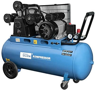 Güde Compressore d'aria compressa a 3 cilindri, compressore d'aria, compressore d'aria, 551-10-100, caldaia da 100 l, 10 bar, 230 V, 2,2 kW
