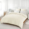 REDKEY Bettwäsche 200x200 3-teilig Creme - Mikrofaser Bettwäsche-Set mit Reißverschluss, 200 x 200 cm Bettbezug und 2 x 80 x 80 cm Kissenbezüge
