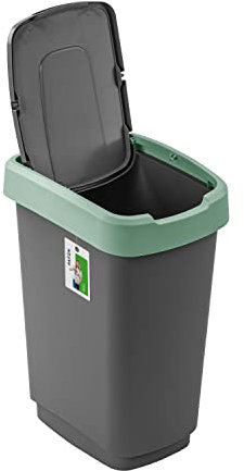 PAFEN Mülleimer Mülltrennung 25L - 33 x 25,5 x 47cm - Abfallbehälter Mülltonne mit Spezialklappe Abfalleimer Abfalltonne Behälter für Recycling