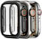 2 Pack Funda y Protector Apple Watch Series 9 8 7 45mm con Cristal Templado HD Protección Completa Antiarañazos con Case Dura de PC. Diseño Creativo Carcasa iWatch para Hombres y Mujeres