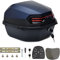 35L Motorrad Topcase für Roller Motorradkoffer Heckkoffer Kofferraum mit Rückenlehne Abschließbar Universal Wasserdicht Motorräder Heckbox für Moped/Mofa/Motorroller/Motorcycle,Blue d,16*16*11in
