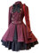 Damenkleid Hema Cosplay Langarmkostüm Retro-Gothic-Kleidung Punk-Kleider Gothic Halloween Damen Renaissance Mittelalter Kostüme Kleid Trompetenärmel Gothic Retro Kleid Sleeveless Beach Kleid Elegant