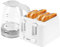 Geepas 4 Slice Bread Toaster & 1.7L Illuminating Electric Glass Kettle Set – 2200W Cordless Jug Kettle, Auto Shut Off & Boil Dry Sensor – 1400W Toaster with Dual Control & 6 Level Browning, White