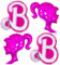 Crzyplea Deko Geburtstag Mädchen 4 Stück, Cartoon Folienballons, Rosa Luftballons, Luftballons Geburtstag Madchen, Mädchen Geburtstags Dekoration, Mädchen Party Deko Supplies Set, Rose Red