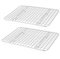 Homikit Abkühlgitter 2er Set, Edelstahl Klein Kuchengitter Auskühlgitter, Rechteckig Backgitter für Backen Kühlen, 22,2x16x1,8cm, Spülmaschinenfest