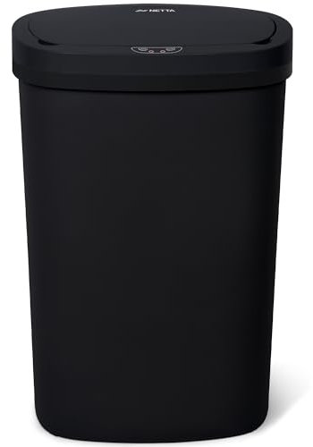 NETTA 50L Sensor Bin for Kitchen - Large Touch-Free Automatic Motion Sensor Waste Rubbish Bin, Dustbin, Trash Can 50 Litre - Black