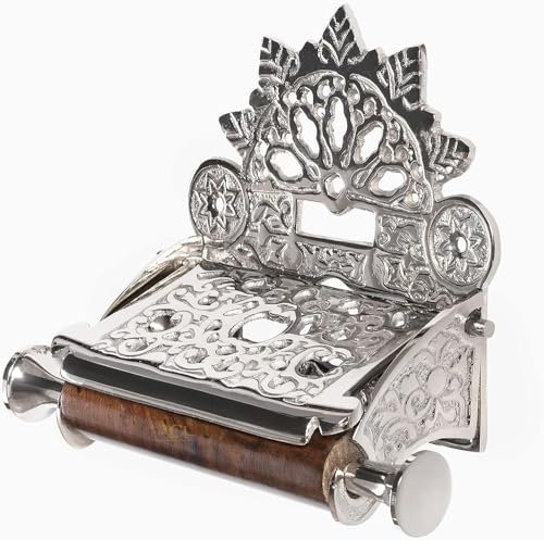 Assorted Collections Wall Mounted Toilet Roll Holder - Flap Design Brass Toilet Paper Holder for Bathrooms - Sleek Novelty Toilet Roll Holder with Included Installation Hardware - Silver