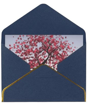 Japanische Kirschbaum-Grußkarte mit Phnom Penh, doppelseitig, Glitzer-Papier, mit Umschlag, Dekoration, Grußkarte, beste Wahl für Geburtstag, Hochzeit, Erntedankfest, Weihnachten, Valentinstag