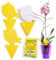 Chillife Gelbsticker Set I Gelbtafeln gegen Trauermücken, Verschiedene Designs I inkl. Bindedrähten Doppelstäbchen und Schaufel I Gelbsticker Trauermücken, Gelbfalle für Trauermücken (30er Set)