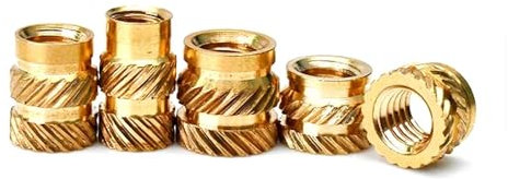 Einpressmuttern Messingeinsatz-Heißschmelzmutter M1 M1,4 M1,6 M2 M2,5 M3 M4 M5 M6 M8 Rändelgewinde-Nussert-Heißschmelz-Wärmespritzguss-eingebettete Kupfermutter(Length 2mm,M1.6 (OD2.5mm)50pcs)