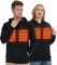 HENNCHEE Heated Hoodies for Men Women with Battery Pack, Zip Up Hooded Sweatshirt, Heating Jacket Unisex Hunting Fishing, Black