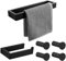 SAYAYO Handtuchhalter Schwarz Toilettenpapierhalter Set Garderobenhaken Edelstahl Wandmontage Handtuchhalter und Toilettenständer Set für Badezimmer und Küchen