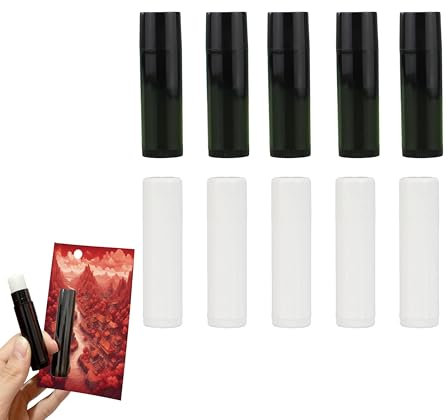 10 Stück Lippenstifthülsen Leer,Lippenstift Selber Machen Set,Lippenbalsam Selber Machen,Wiederverwendbar Leere Lipgloss Behälter,Lippenpflege Hausgemachte,DIY Naturkosmetik Lippenbalsams